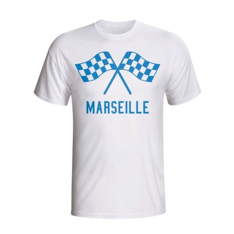 Marseille Waving Flags T-shirt (white) - Kids
