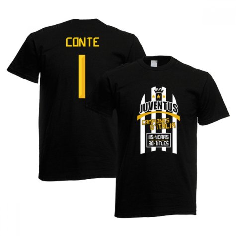 2012 Juventus Champions T-Shirt (Black) - Conte 1
