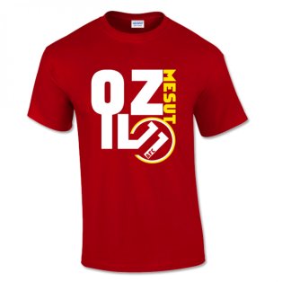 Mesut Ozil Arsenal Front T-Shirt (Red)