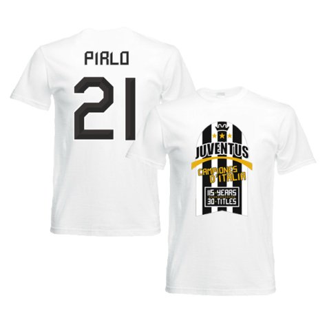 2012 Juventus Champions T-Shirt (White) - Pirlo 21