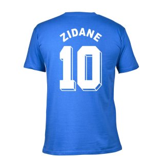 Zidedine Zidane France 1998 Home T-Shirt (Blue)