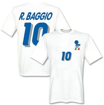 Roberto Baggio Italy 1994 Away T-Shirt (White)