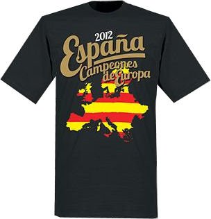 Spain Campeones de Europa T-Shirt (Black)