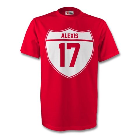 Alexis Sanchez Arsenal Crest Tee (red) - Kids