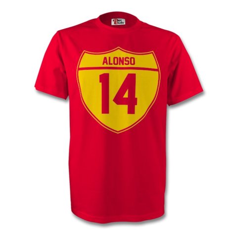 Xabi Alonso Spain Crest Tee (red)