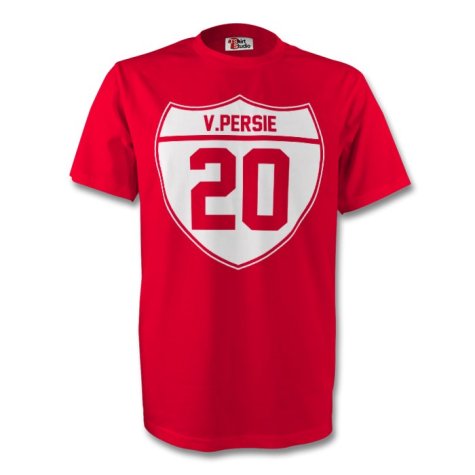 Robin Van Persie Man Utd Crest Tee (red) - Kids
