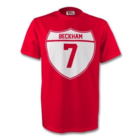 David Beckham Man Utd Crest Tee (red)