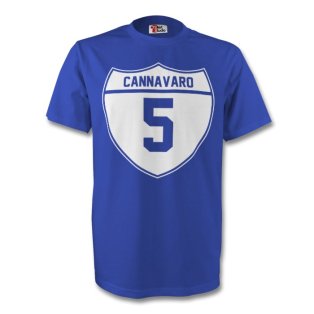 Fabio Cannavaro Italy Crest Tee (blue) - Kids