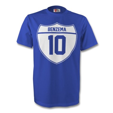 Karim Benzema France Crest Tee (blue) - Kids