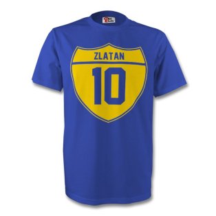 Zlatan Ibrahimovic Sweden Crest Tee (blue) - Kids