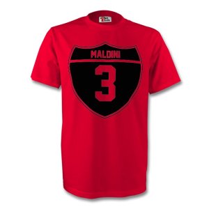 Paolo Maldini Ac Milan Crest Tee (red)