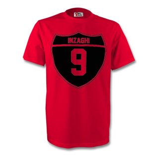 Filippo Inzaghi Ac Milan Crest Tee (red)