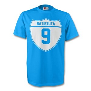 Gabriel Batistuta Argentina Crest Tee (sky Blue)
