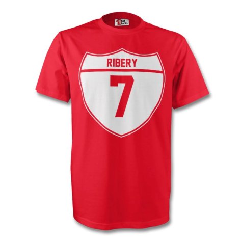 Franck Ribery Bayern Munich Crest Tee (red) - Kids