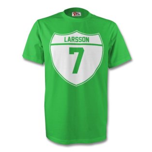 Henrik Larsson Celtic Crest Tee (green) - Kids