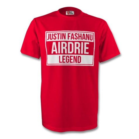 Justin Fashanu Airdrie Legend Tee (red)