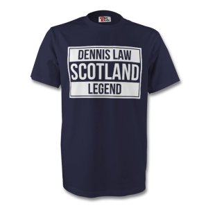 Dennis Law Scotland Legend Tee (navy)