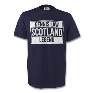 Dennis Law Scotland Legend Tee (navy) - Kids