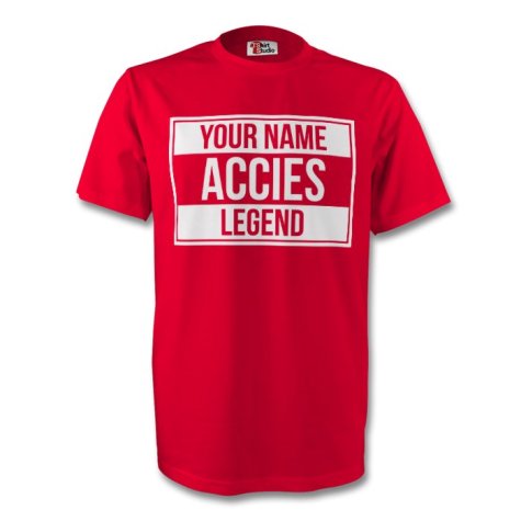 Your Name Hamilton Accies Legend Tee (red) - Kids