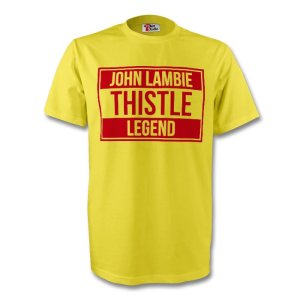 John Lambie Partick Thistle Legend Tee (yellow)