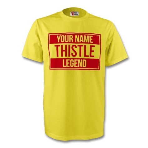 Your Name Partick Thistle Legend Tee (yellow) - Kids