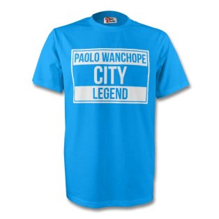 Paolo Wanchope Man City Legend Tee (sky Blue)