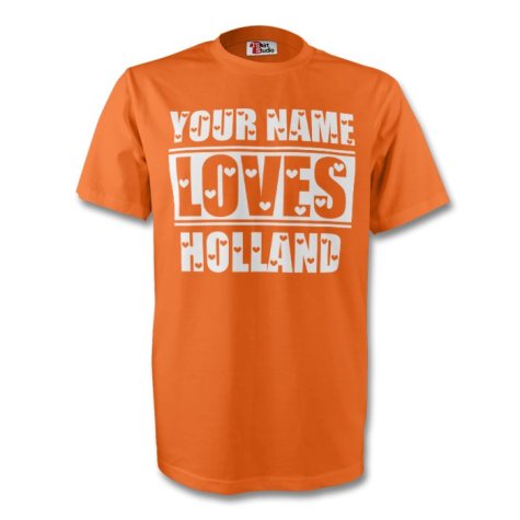 Your Name Loves Holland T-shirt (orange) - Kids