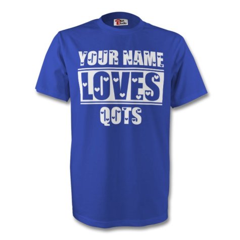 Your Name Loves Qots T-shirt (blue)