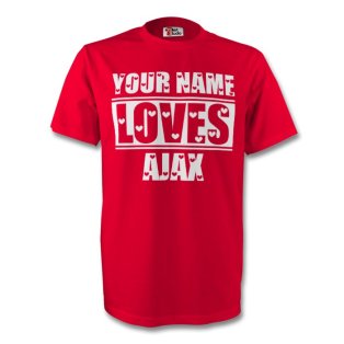 Your Name Loves Ajax T-shirt (red) - Kids