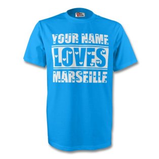 Your Name Loves Marseille T-shirt (sky) - Kids