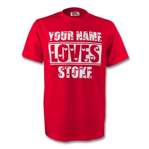 Your Name Loves Stoke T-shirt (red)