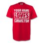 Your Name Loves Charlton T-shirt (red) - Kids