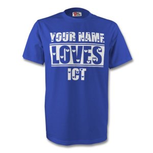 Your Name Loves Ict T-shirt (blue) - Kids