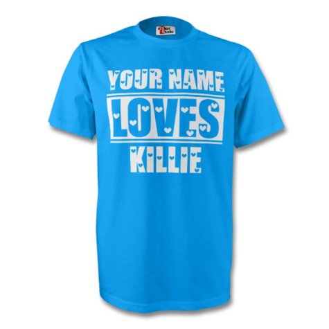 Your Name Loves Killie T-shirt (sky) - Kids