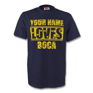Your Name Loves Boca T-shirt (navy) - Kids
