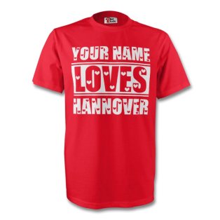 Your Name Loves Hannover T-shirt (red) - Kids
