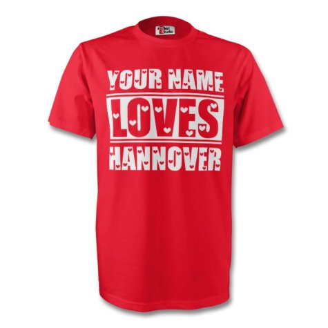 Your Name Loves Hannover T-shirt (red)