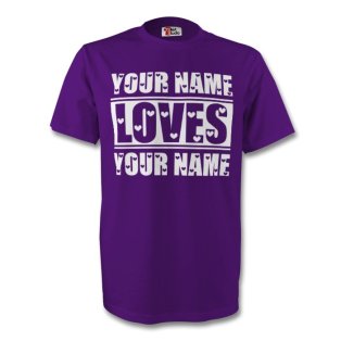 Your Name Loves Your Name T-shirt (purple) - Kids