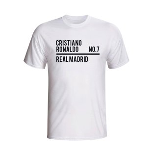 Cristiano Ronaldo Real Madrid Squad T-shirt (white) - Kids
