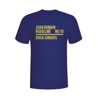 Juan Roman Riquelme Boca Juniors Squad T-shirt (navy)