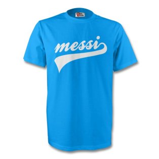 Lionel Messi Argentina Signature Tee (sky Blue) - Kids