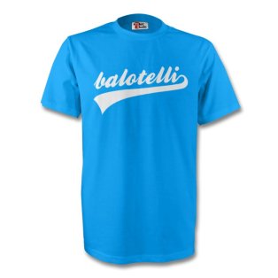 Mario Balotelli Italy Signature Tee (sky Blue) - Kids
