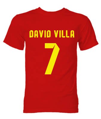 Barcelona David Villa Hero T-Shirt (Red)