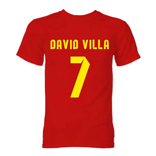 Barcelona David Villa Hero T-Shirt (Red)