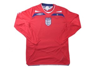 2008-2009 England Euro L/S Away Shirt (Kids)