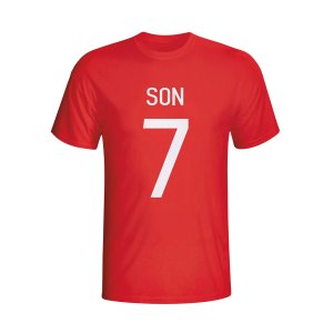 Son Heung-min South Korea Hero T-shirt (red)
