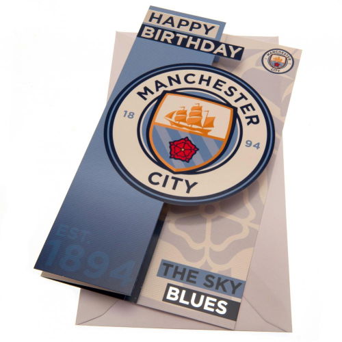 Manchester City FC Sky Blues Birthday Card  Manchester City FC Sky Blues Birthday Card