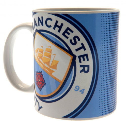 Manchester City FC Halftone Mug  Manchester City FC Halftone Mug