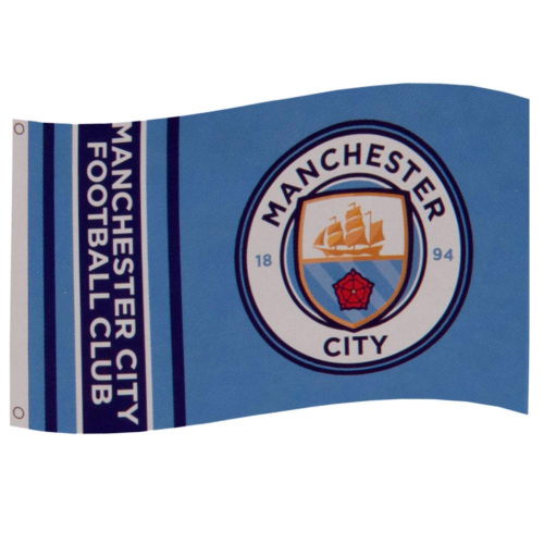 Manchester City FC Wordmark Flag  Manchester City FC Wordmark Flag