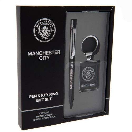 Manchester City FC Pen & Keyring Set  Manchester City FC Pen & Keyring Set